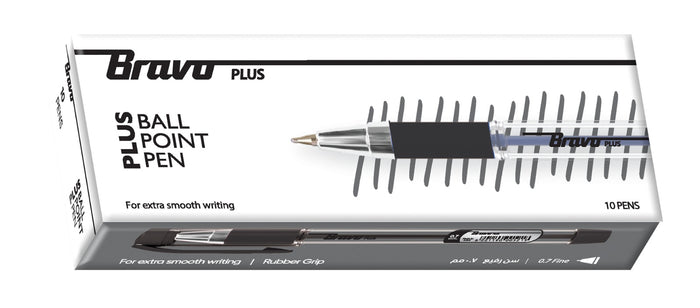 Bravo Plus Ballpoint Pen - 10 Pen - Black