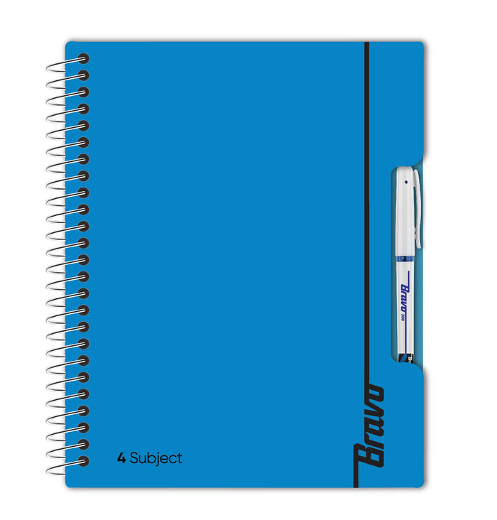 New Bravo NoteBook 4 Subject  - Blue