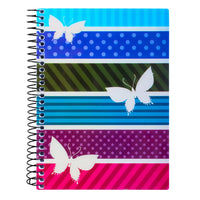 A4 Spiral Notebook 2 Plastic Covers  Assorted Colors Pack of 3 - 100 Sheets