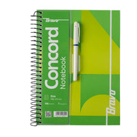 New Concord Notebook  With Pen Large - Green
