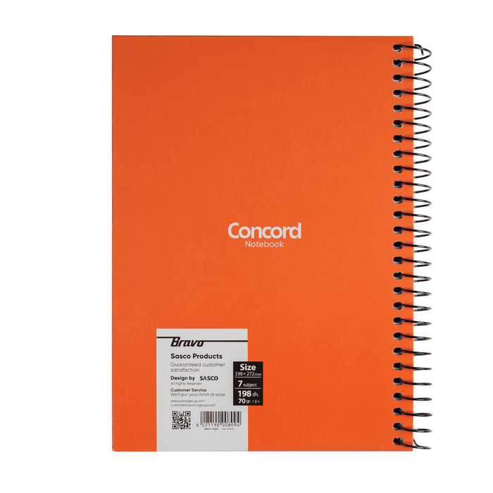 New Concord Notebook  With Pen Large - Orange
