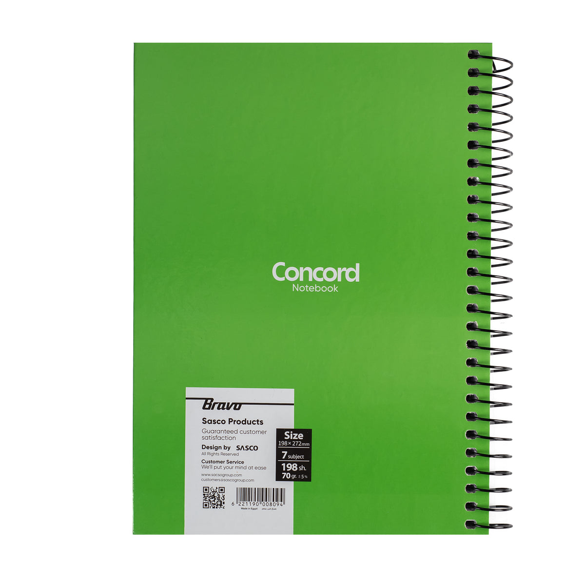 New Concord Notebook  With Pen Large - Green