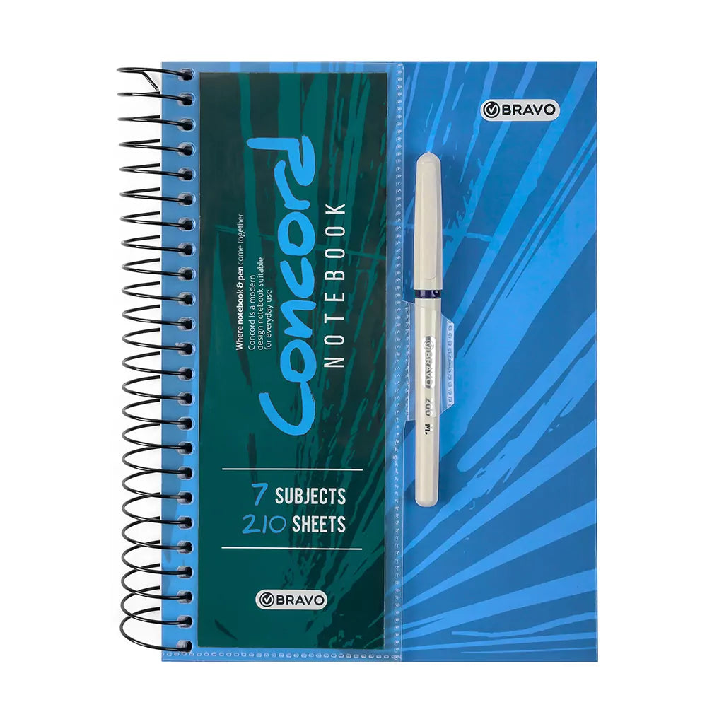 Concord Notebook  With Pen A4 - Blue