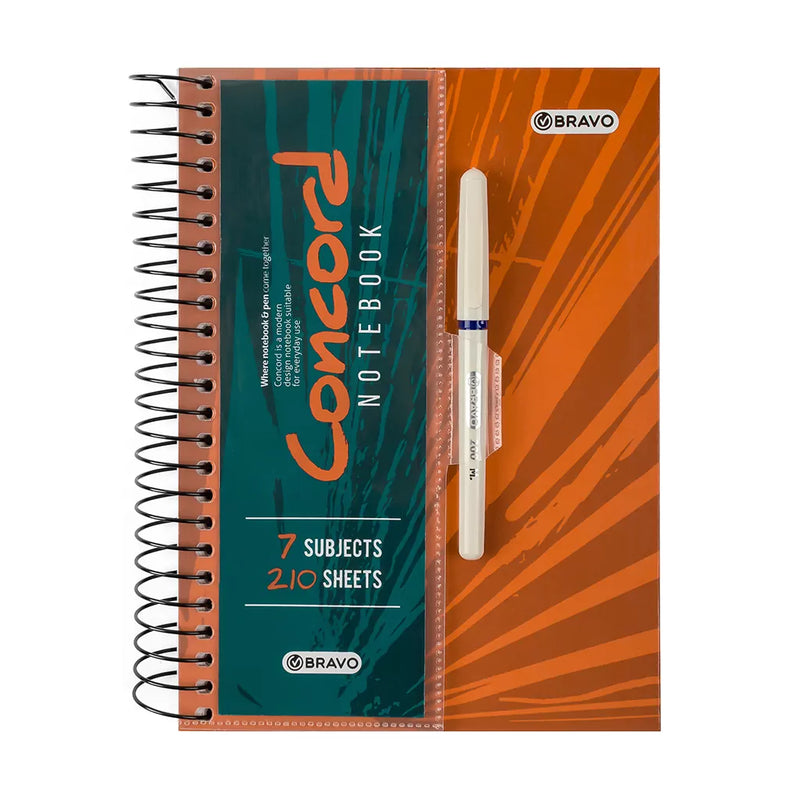Concord Notebook  With Pen A4 - Orange