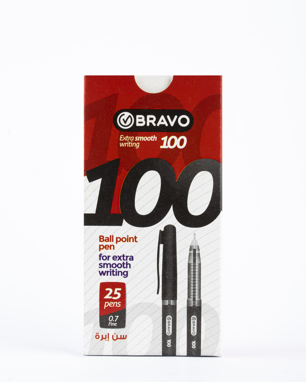 Ballpoint Pen Bravo 100 - 25 Pen - Black