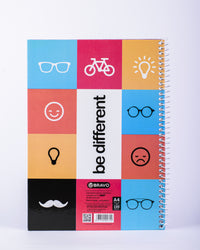 Be Different A4 Notebook  Turquoise