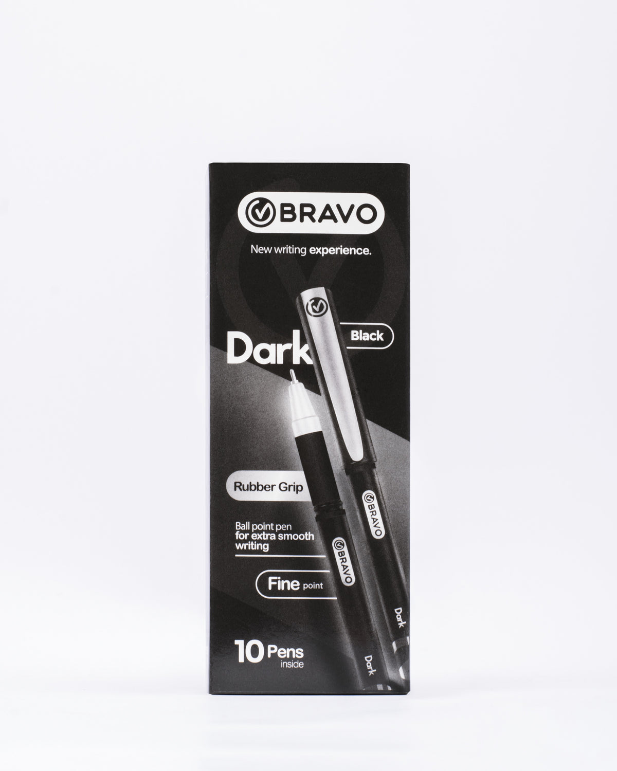 Bravo Dark Ballpoint Pen - Pack of 10 - Black