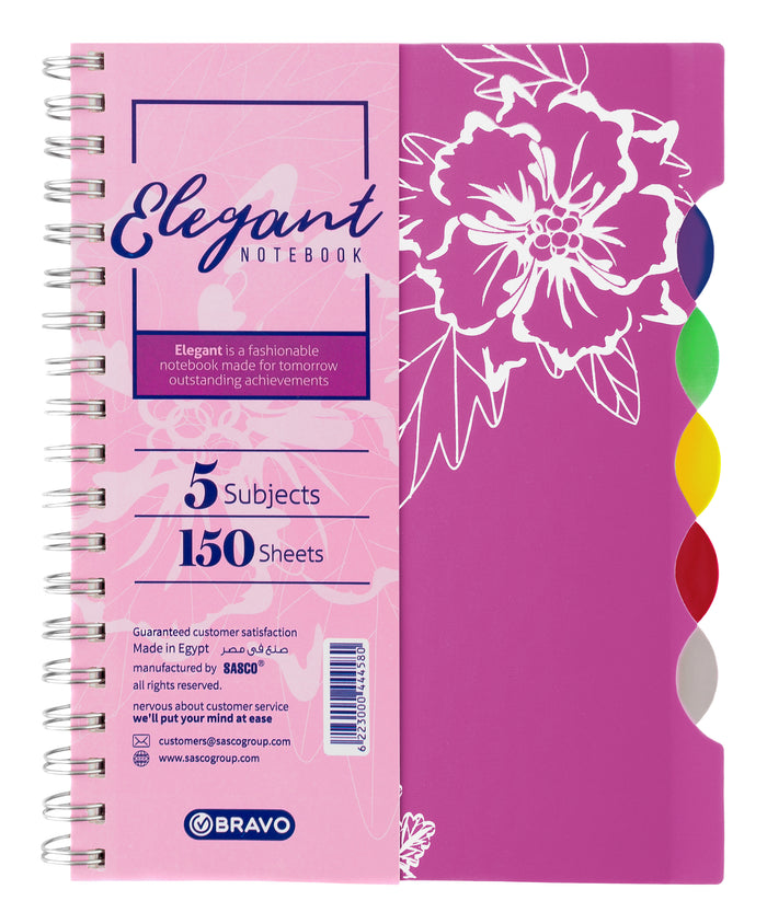 Elegant Notebook  A5 - Pink