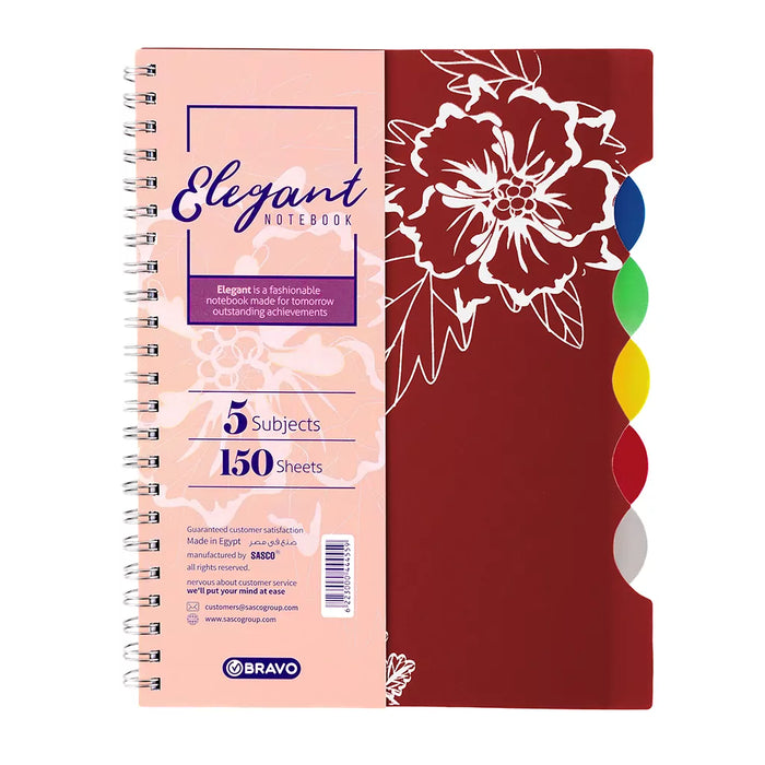 Elegant Notebook  A5 - Red