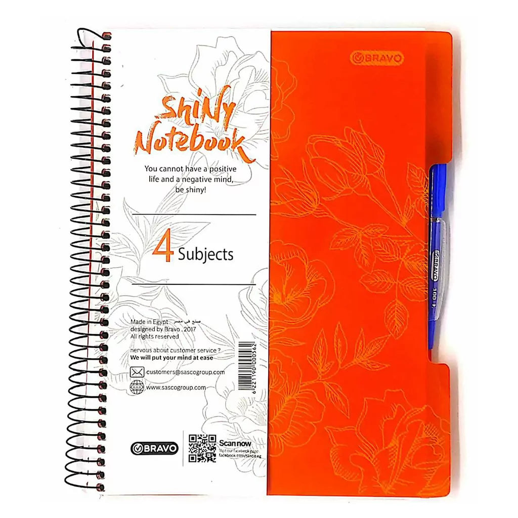 Shiny Notebook 4 Subject  - Orange