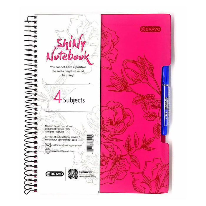 Shiny Notebook 4 Subject  - Pink