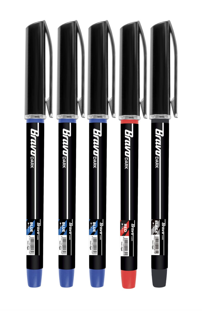 Bravo Dark Ballpoint Pen - Pack of 5