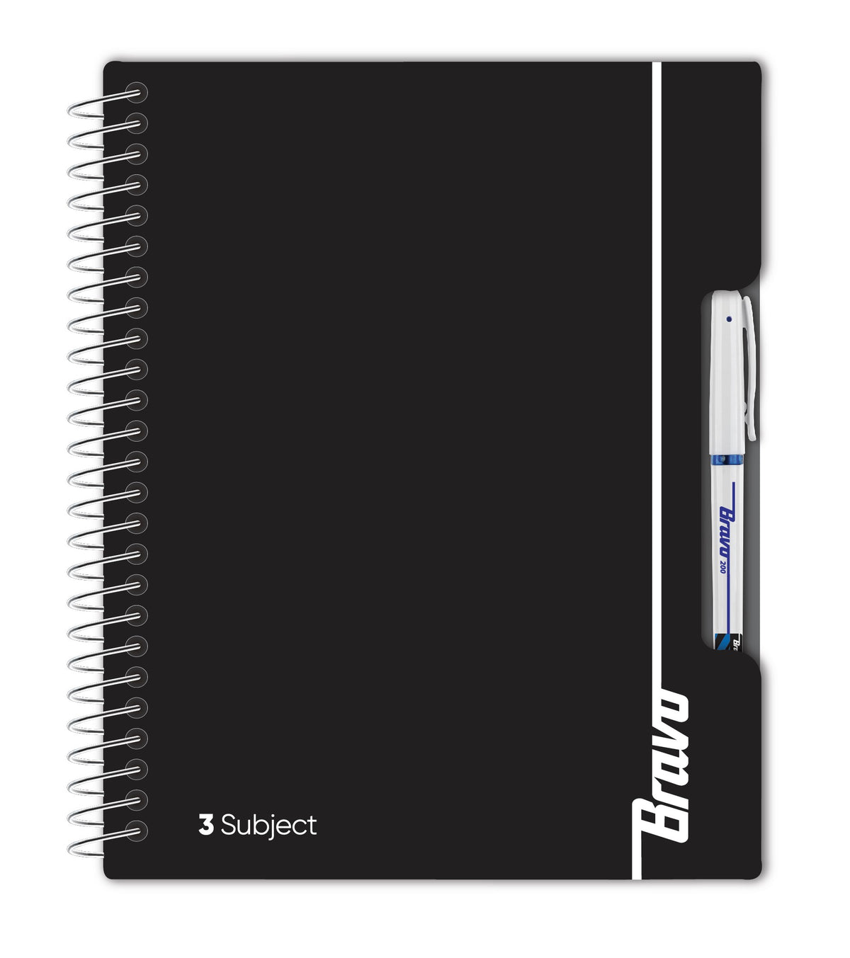 New Bravo NoteBook 3 Subject  - Black