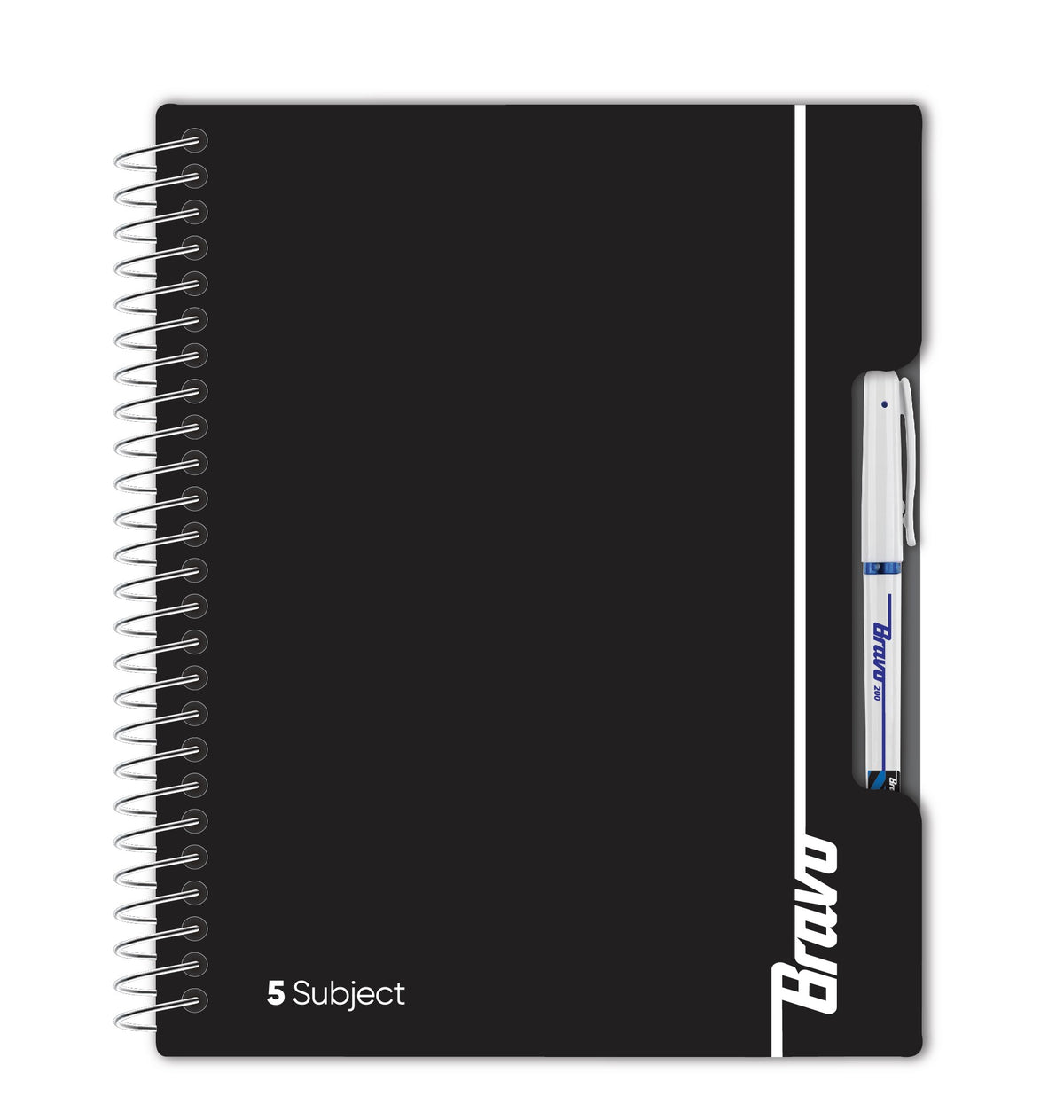 New Bravo NoteBook 5 Subject  - Black