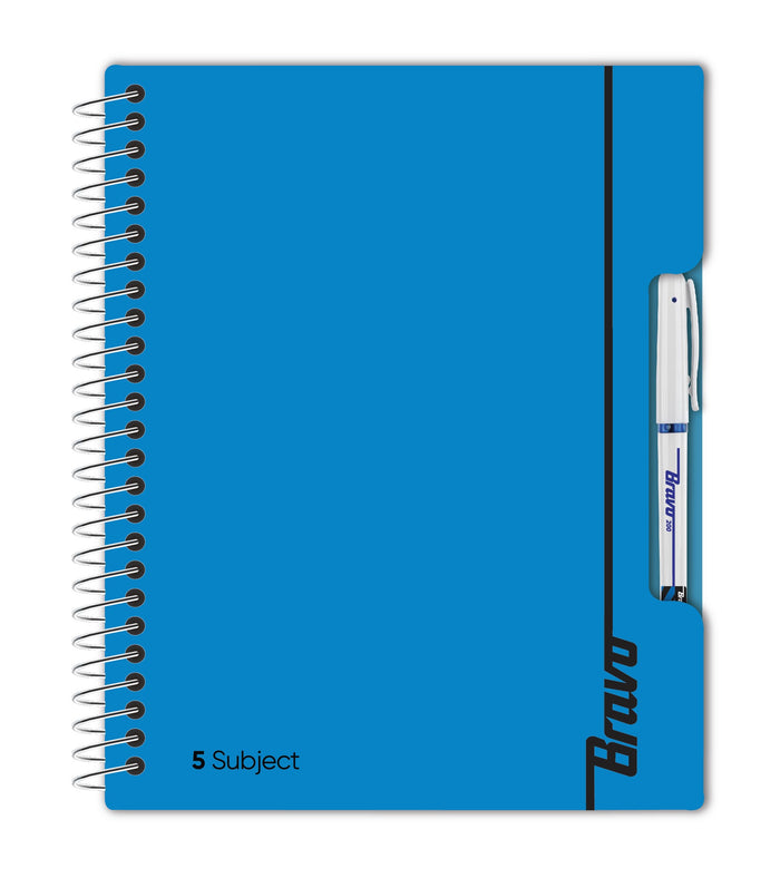 New Bravo NoteBook 5 Subject  - Blue