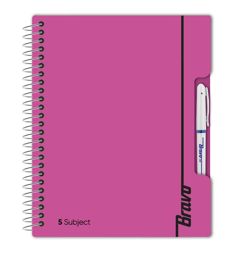 New Bravo NoteBook 5 Subject  - Pink